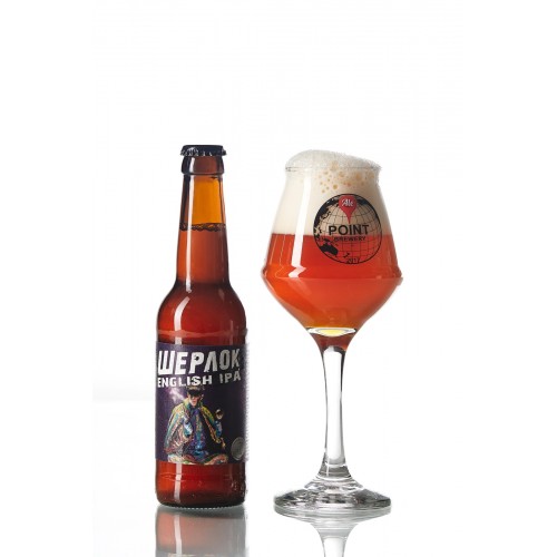 ПИВО  ШЕРЛОК ENGLISH IPA  ALE POINT BREWERY НАПІВТЕМНЕ НЕФІЛЬТРОВАНЕ 6,2° 0,33Л